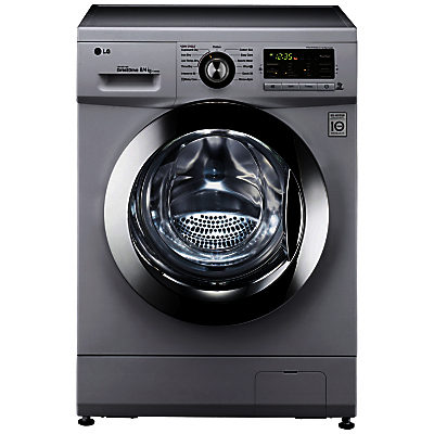 LG F1496AD5 Freestanding Washer Dryer, 8kg Wash/4kg Dry Load, B Energy Rating, 1400rpm Spin, Silver LG F1496AD5 Freestanding Washer Dryer, 8kg Wash/4kg Dry Load, B Energy Rating, 1400rpm Spin, Silver